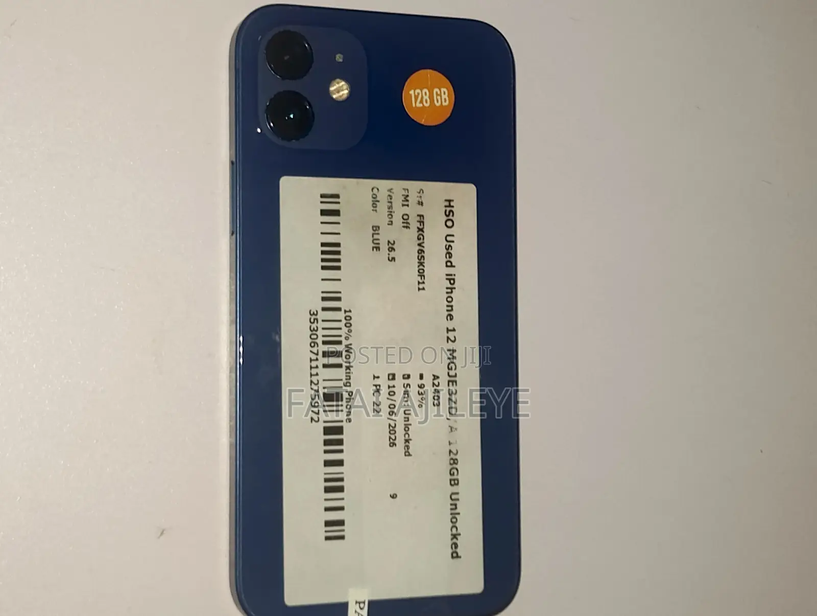 New Apple iPhone 12 128 GB Blue