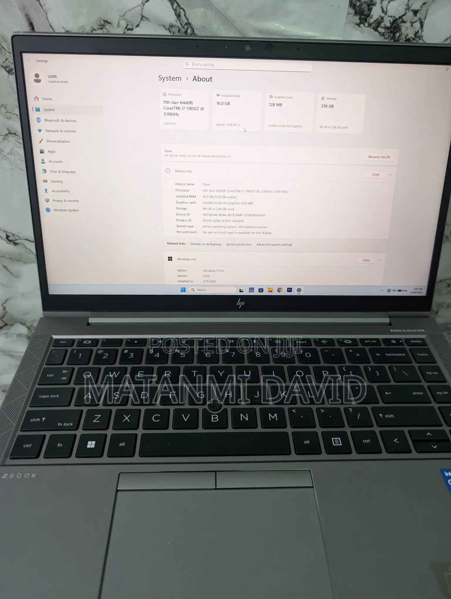 Laptop HP ZBook Firefly G8 16GB Intel Core i7 SSD 256GB