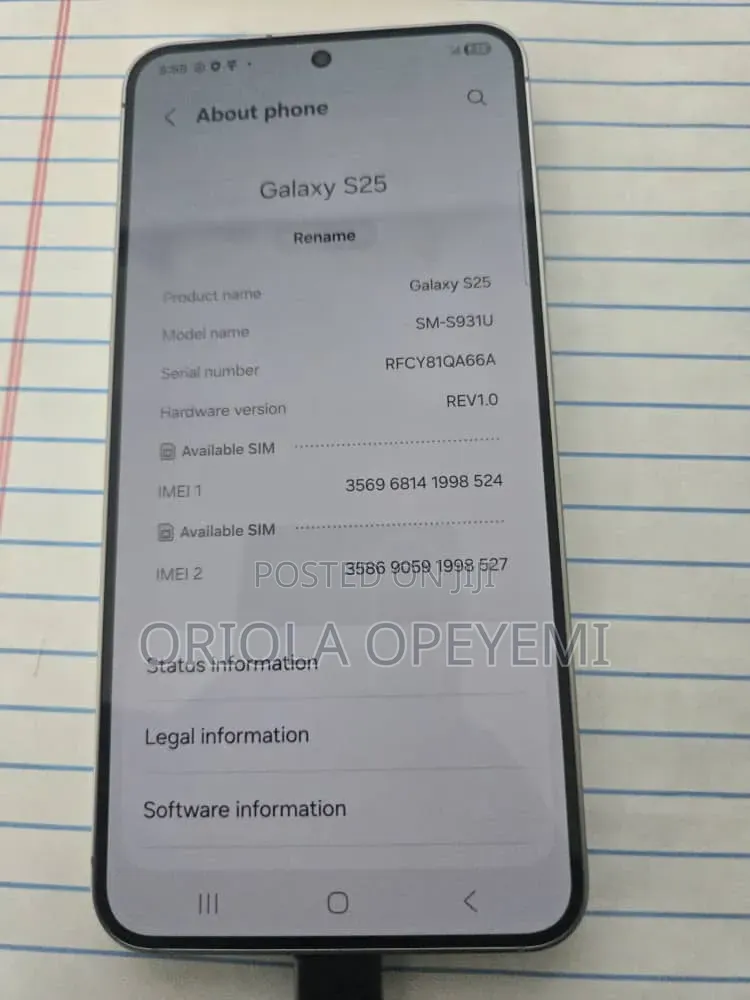 New Samsung Galaxy S25 128 GB Gray