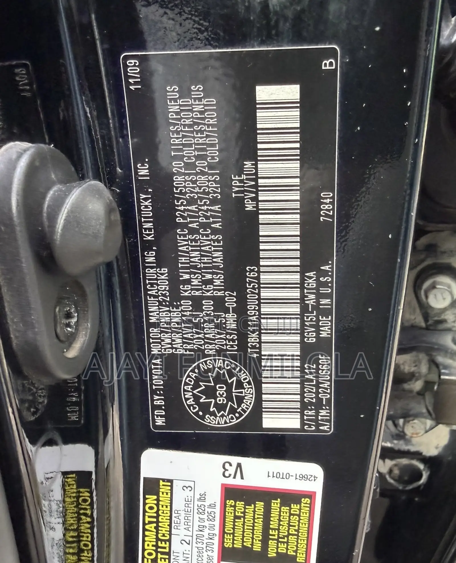 Toyota Venza 2010 Black