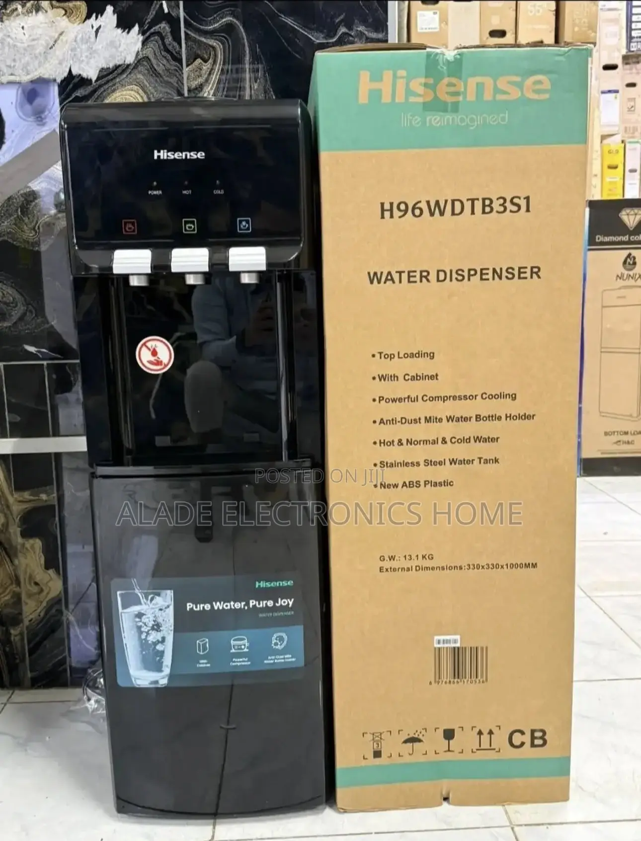 Hisense Water Dispenser (Cold, Hot, Normal). 5yrs Waranty
