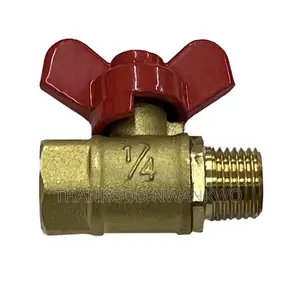 1/4" Female X 1/4” Male Mini Ball Valve Full Port Threaded,
