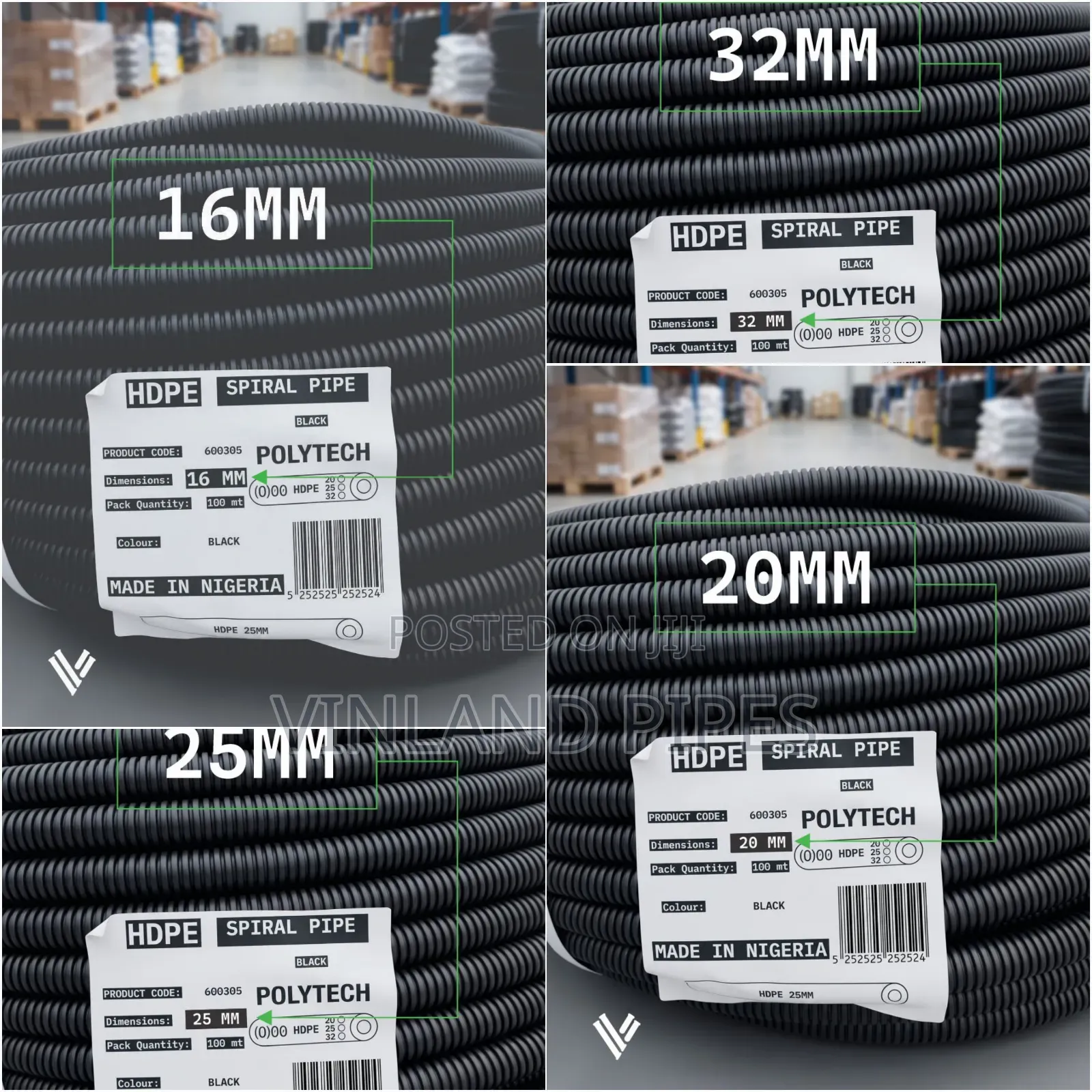 Vinland HDPE Spiral Pipes for Solar Installations