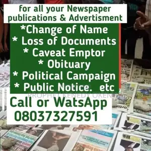 Publish Your Advertisment in Both Local and National Newspaper