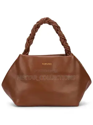 Ladies Brown Handbag | Braided Handle Shoulder Bag