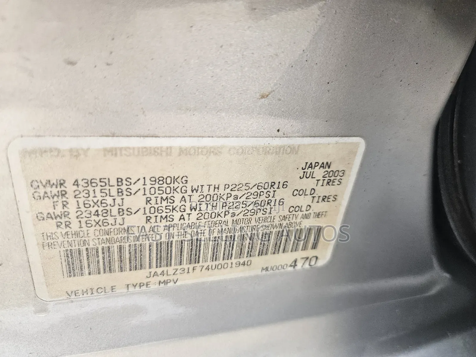 Mitsubishi Outlander 2.4 Automatic 2004 Silver