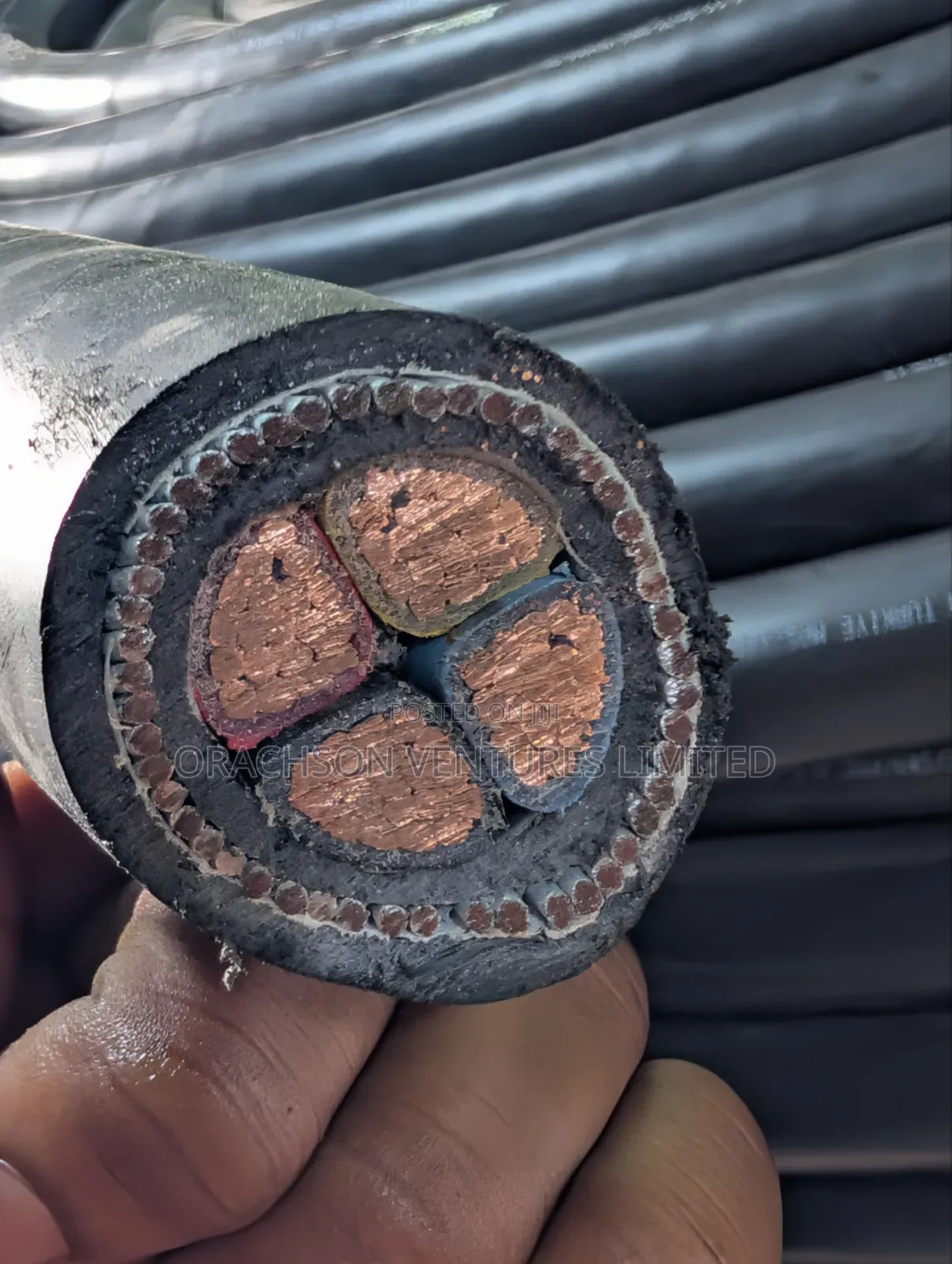 4x50mm2 Pure Copper Armoured Cable