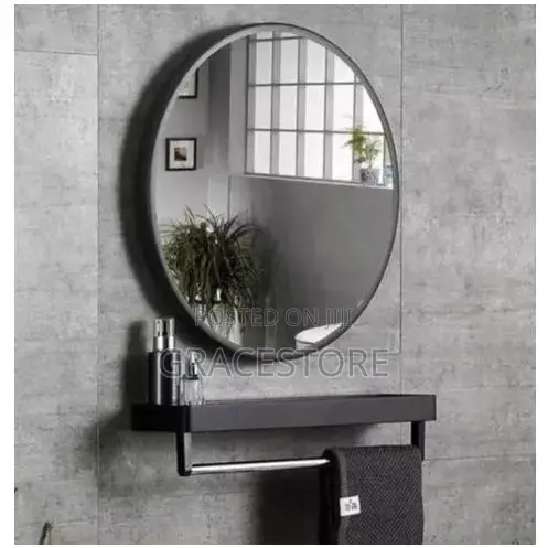 Mirror With Shelf- 50cm