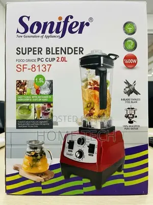 Sonifer SFW High-Speed Blender With 2L PC Cup (8-Blades)