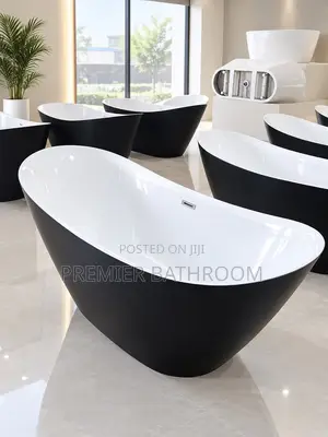 Black and White Canoe Bathtub