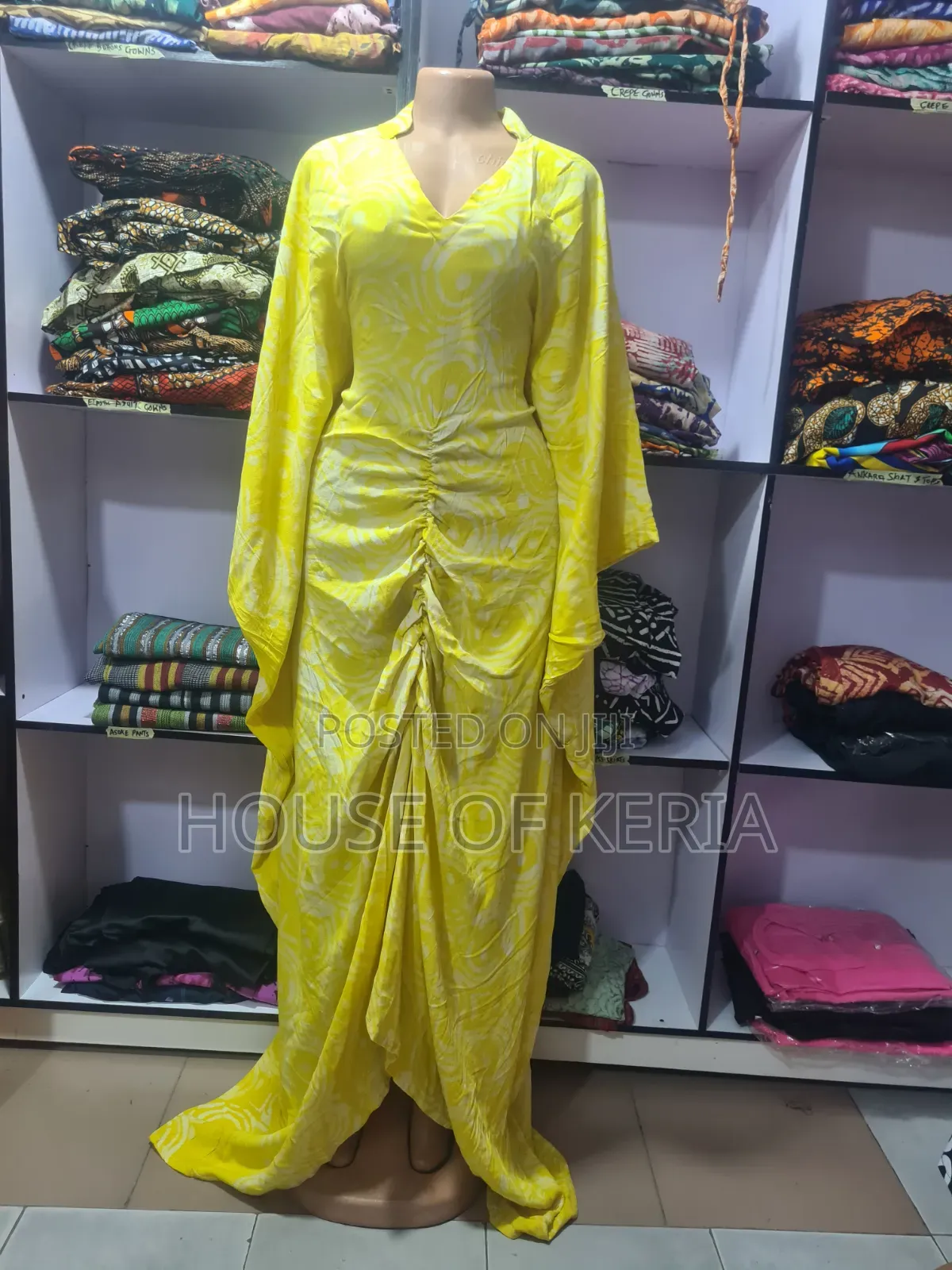 Adire-Crepe Bubu Gown