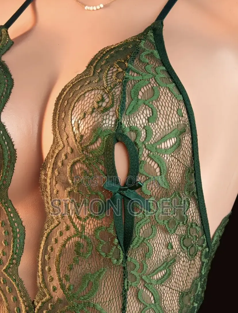 Semi-Sheer Deep v-Neck Sexy Backless