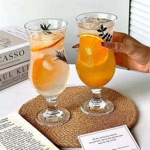 6pcs Hurricane Cocktail Glasses Cups,Pina Colada Glass Cup,Creative