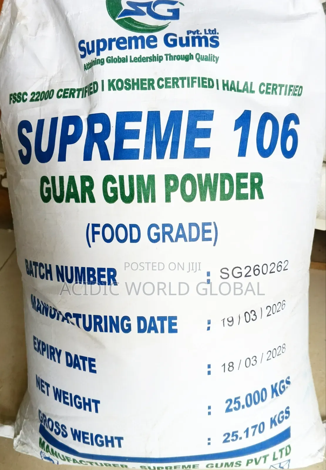 Guar Gum Powder (Supreme 106)