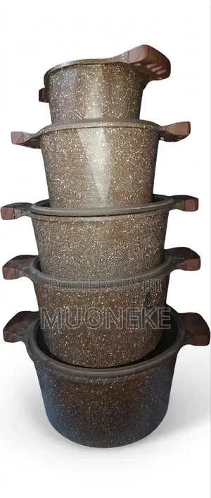 Big Potable Granite Pots by Set. Very Deep and Heavy