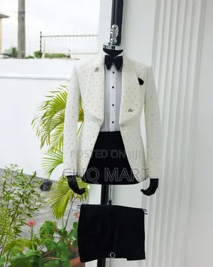 Luxury Ivory Tuxedo Suit – Embellished Formal Wear With Shawl Lapel