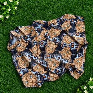 Leopard Print Unisex Short-Sleeve Shirt