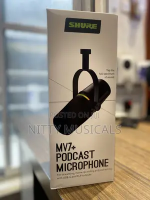 Shure MV7+ Podcast Microphone With USB-C XLR Output