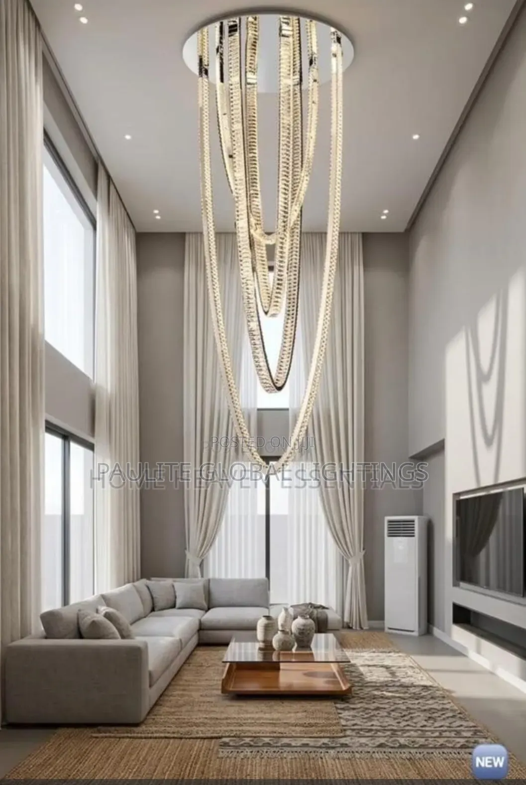 Crystal Belt Chandelier