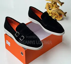 Luxury Designer Suede Black Shoe