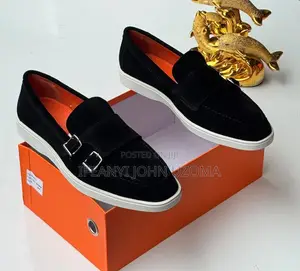 Luxury Designer Suede Black Shoe