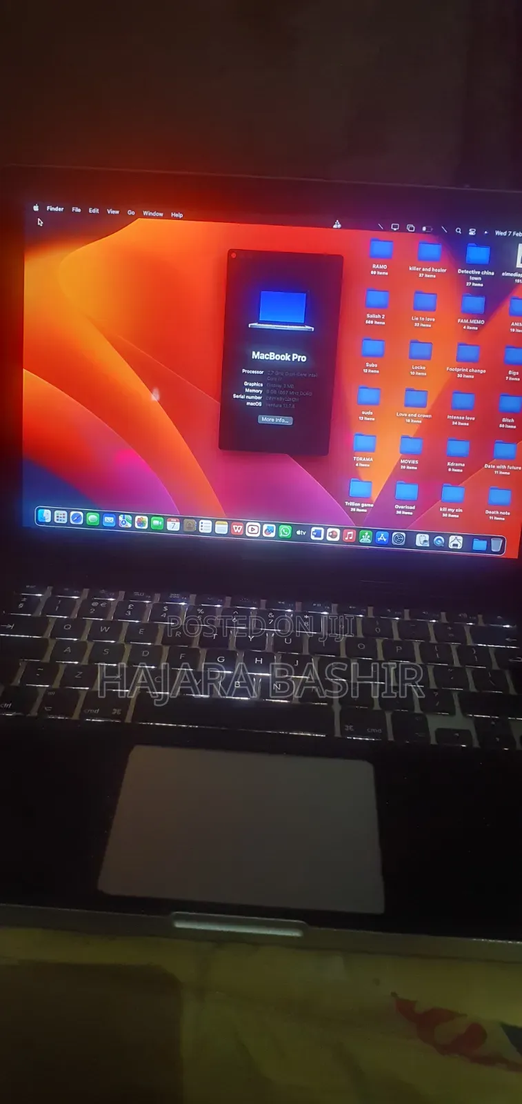 Laptop Apple MacBook Pro 2011 8GB Intel Core i7 SSD 256GB