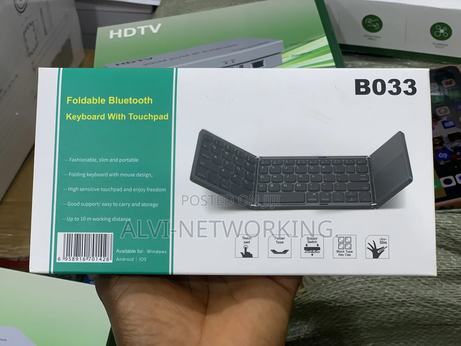B033 Foldable Bluetooth Keyboard With Touchpad