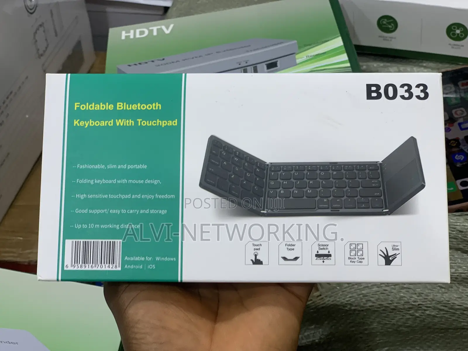 B033 Foldable Bluetooth Keyboard With Touchpad