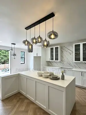 Nordic Modern Smoky/Grey Glass Chandelier