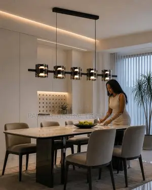 Seeky Luxury Modern Metal Glass Led Linear Chandelier