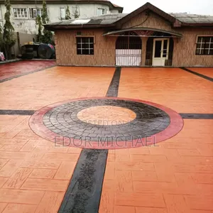 Polished Stamped Concrete Floor. Abuja FCT.