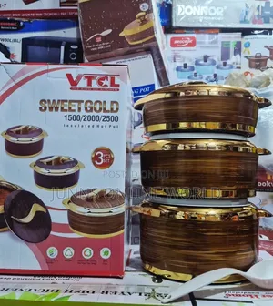 VTCL Sweet Gold 3pcs Insulated Hot Pot Insulated Casserole