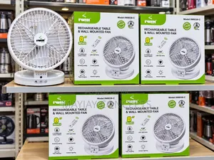IWIN 8-Inch Rechargeable Fold Fan With Remote, LED Wall Mounting