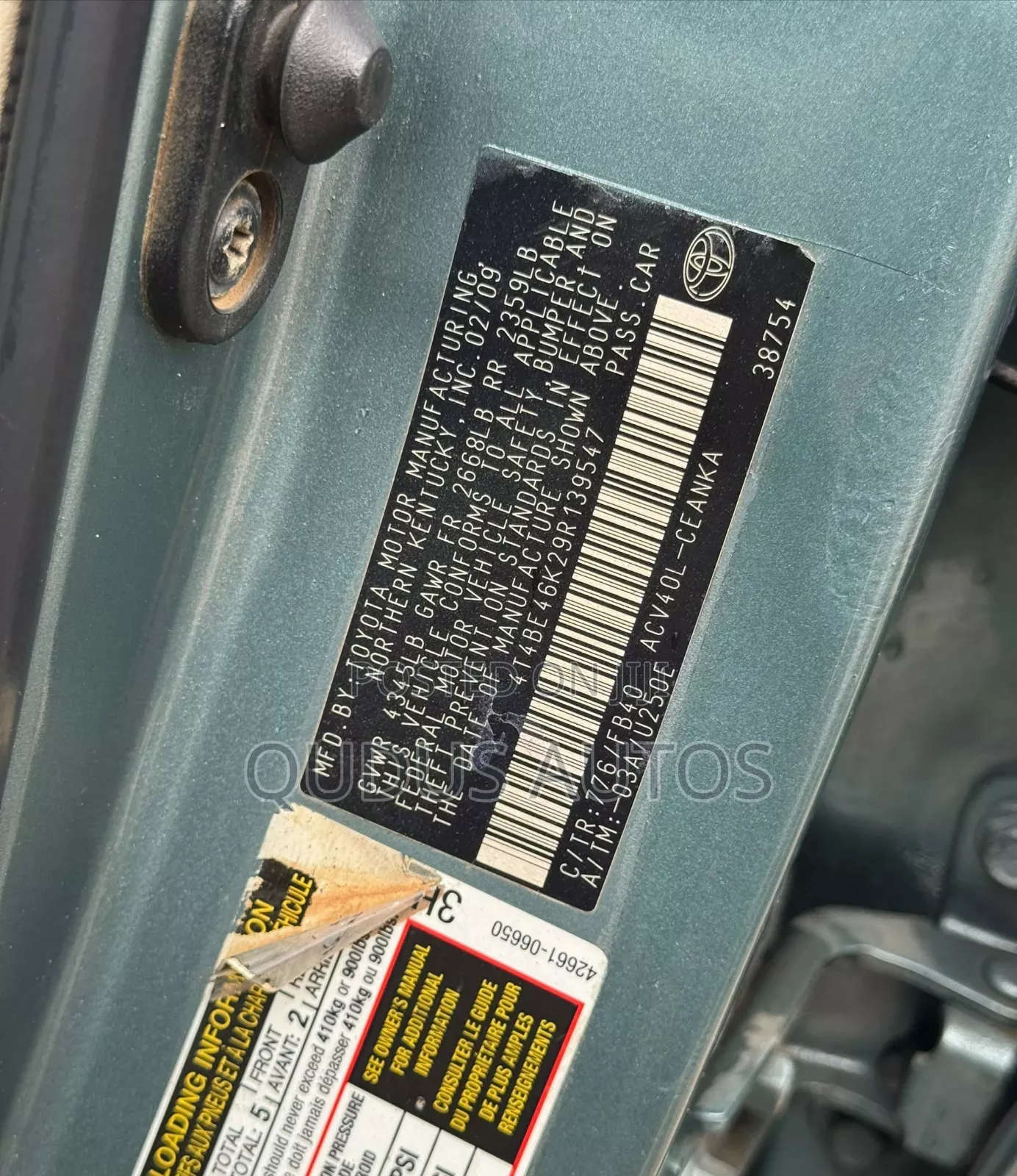 Toyota Camry 2009 Green