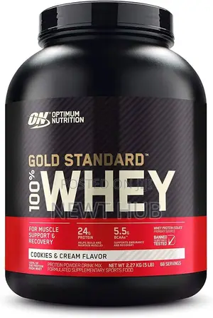 5 Lb (2.27 Kg) Tub of Optimum Nutrition Gold Standard 100% Whey