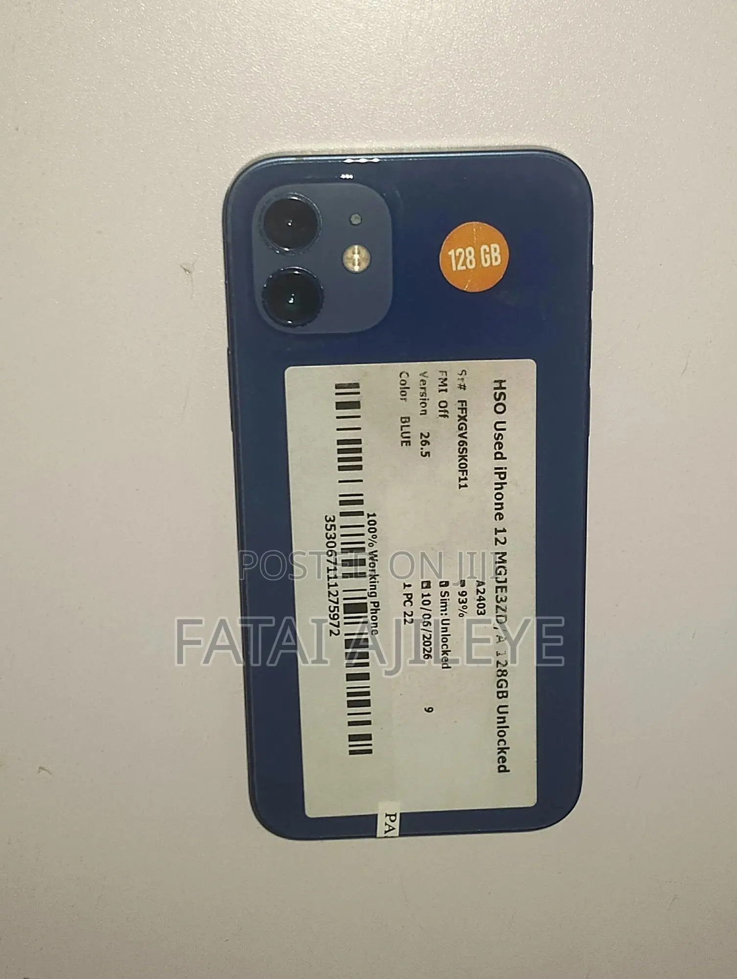 New Apple iPhone 12 128 GB Blue