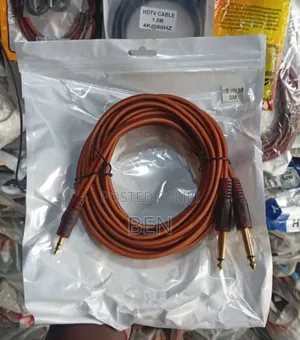 Generic 3.5mm to Dual 6.35mm Audio Cable 5m