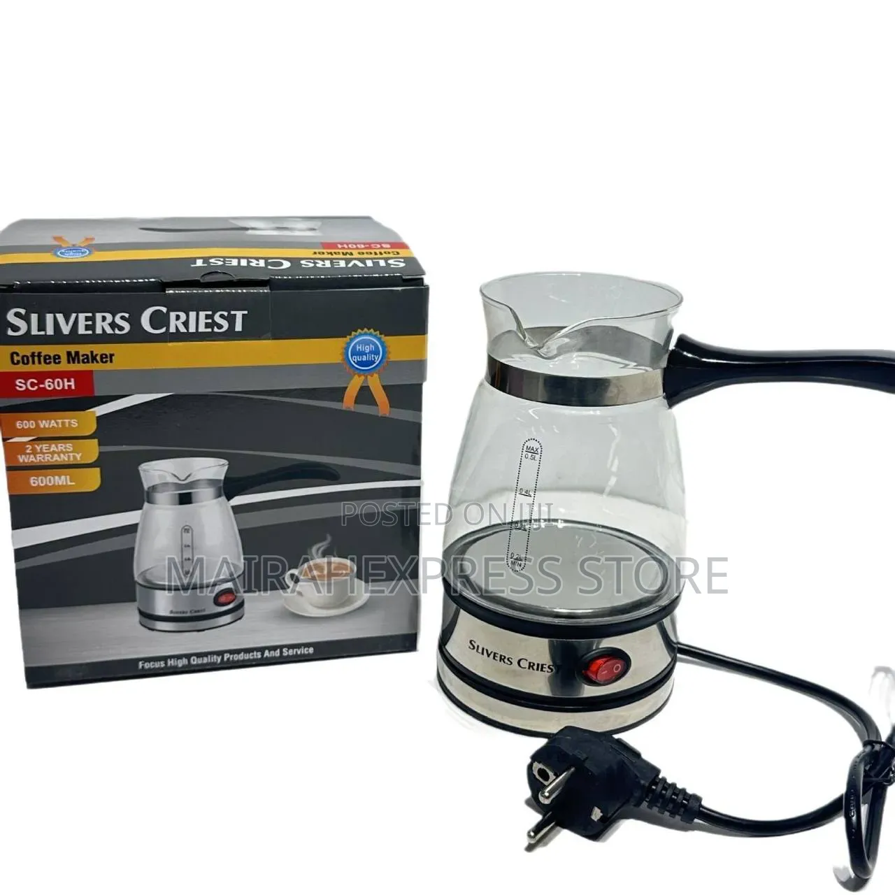 600ml Silver Crest Electric Coffee Maker