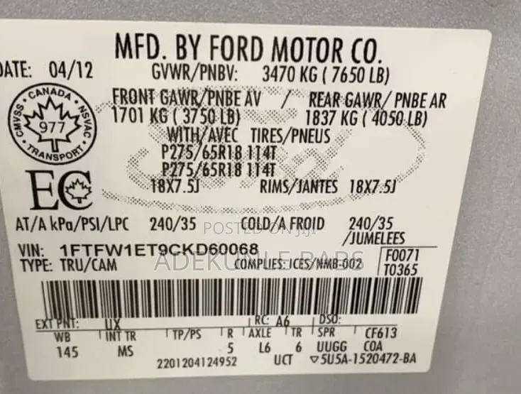 Ford F-150 2012 Silver
