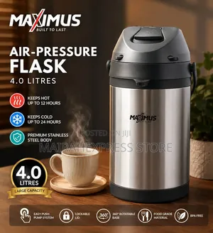 Maximus Air-Pressure Stainless Steel Cold Hot Water Flask (4l)
