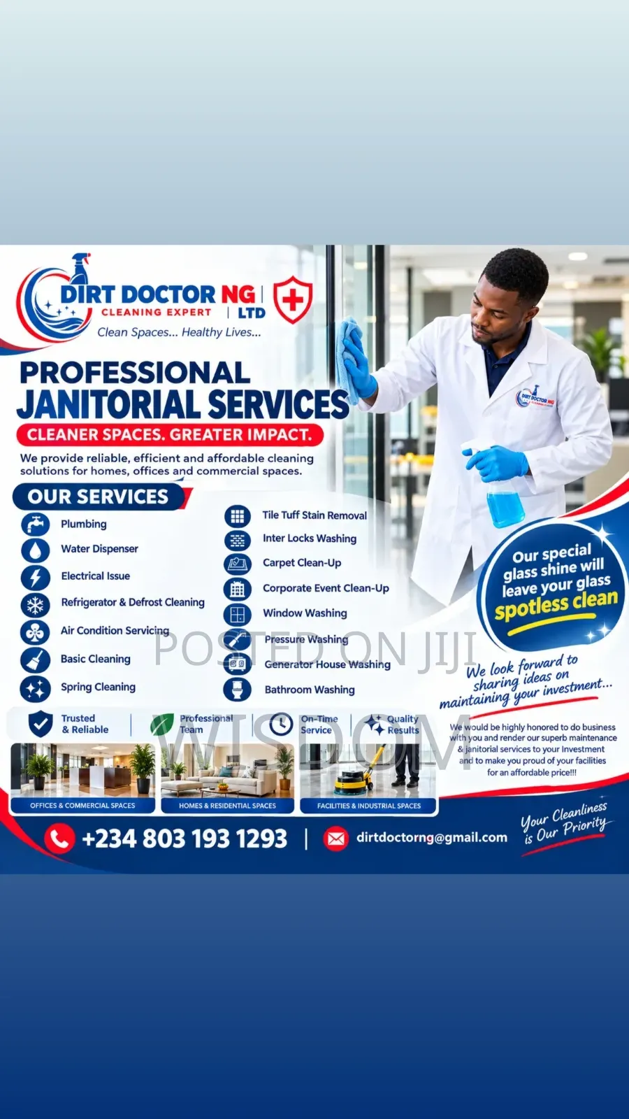 Janitorial Services, (Professional Cleaning)