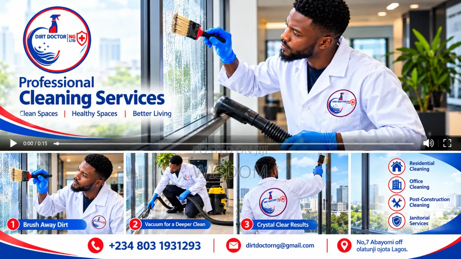 Janitorial Services, (Professional Cleaning)