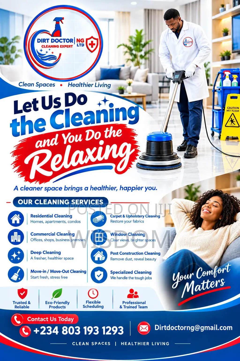 Janitorial Services, (Professional Cleaning)