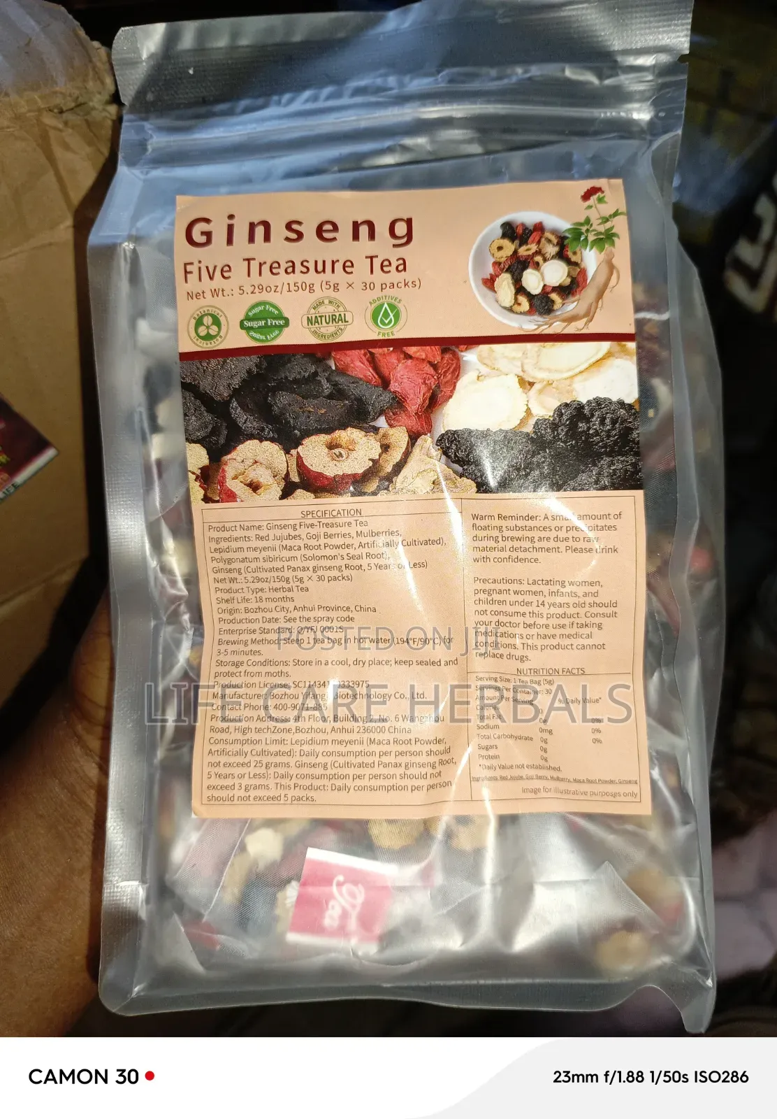 Ginseng Five Treasure Herbal Tea