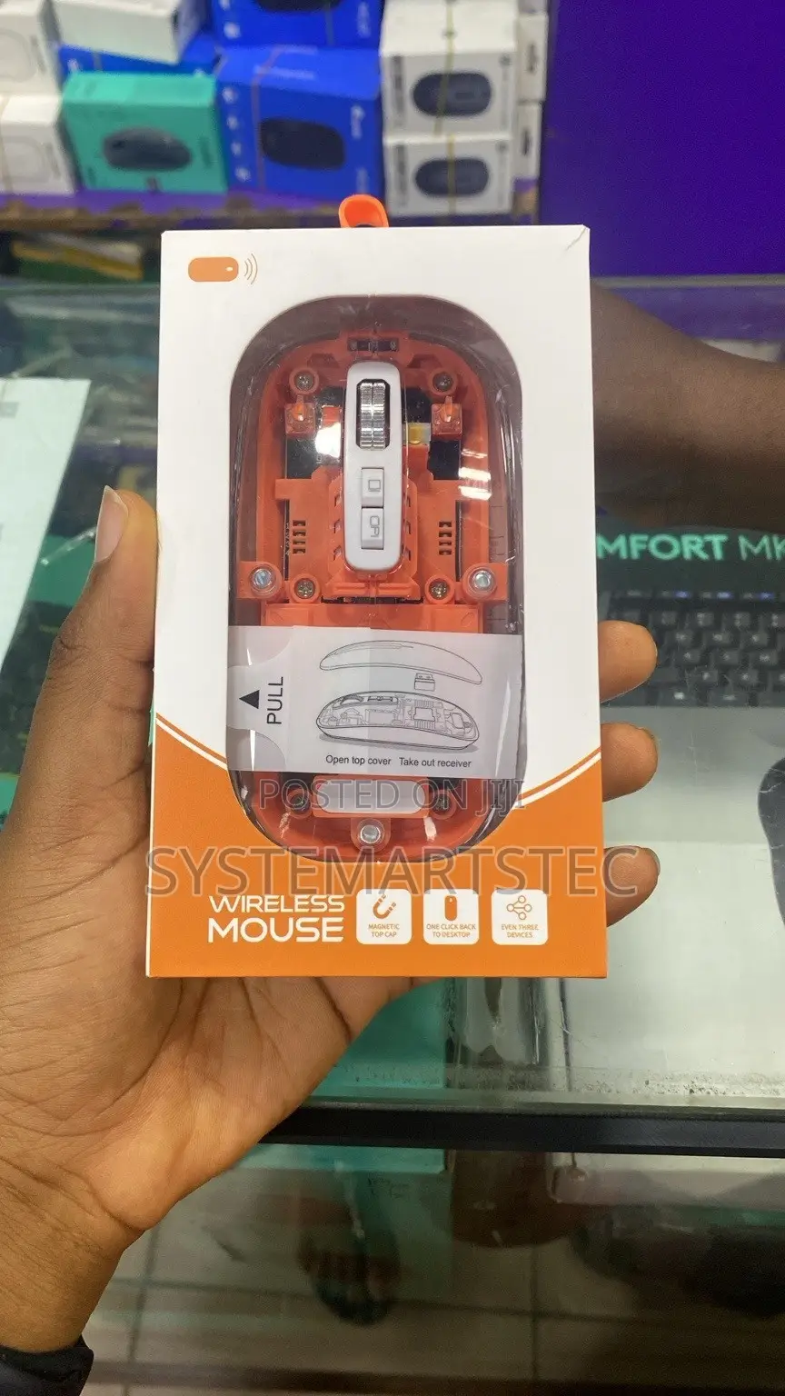 Transparent Wireless Mouse | Rechargeable | Bluetooth + 2.4G