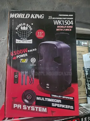 15” Public Address System With Bluetooth 2 Microphones