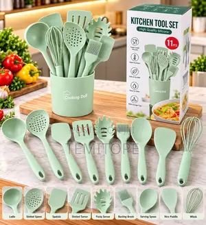 11pcs Full Silicone Cooking Spoon Set and Wisk