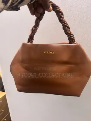 Ladies Brown Handbag | Braided Handle Shoulder Bag