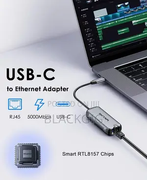 Type C Ethernet Adapter to RJ45 Lan 5000Mbps USB TypeC 5Gbps Internet