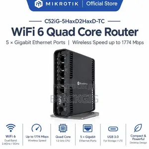 Mikrotik C52iG-5HaxD2HaxD-Tc hAP Ax2 Gigabit Dual Band VPN Router Wifi